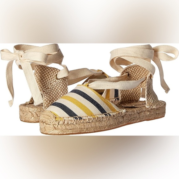 SOLUDOS | Striped Gladiator Platform Sandals Size 8.5 - Picture 10 of 12